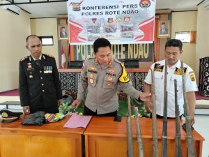 Operasi Pekat Turangga 2023: Polres Rote Ndao Mengamankan Senpira Laras Panjang