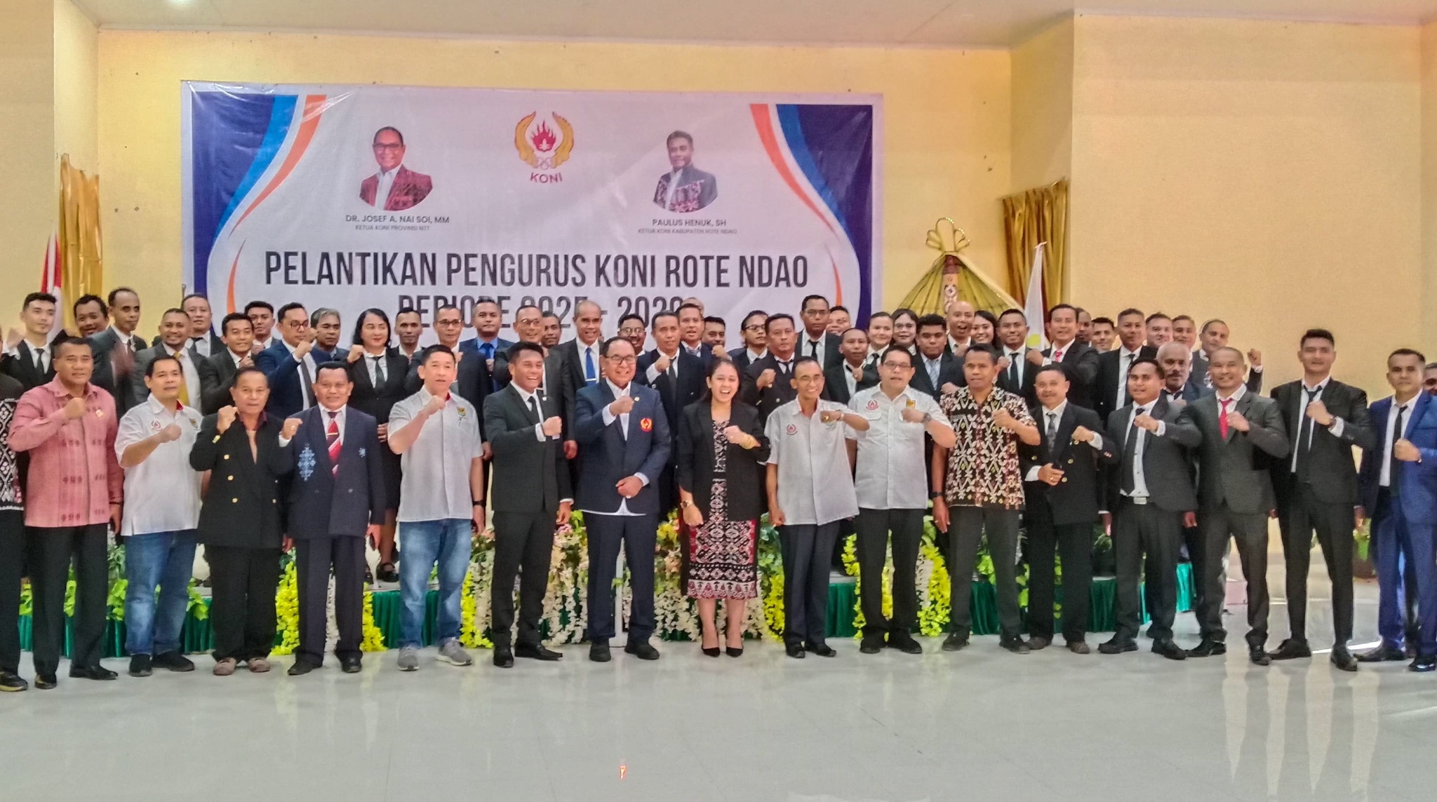 Dilantik Jadi Ketua KONI Rote Ndao, Paulus Henuk Kobarkan Semangat Majukan Olahraga dan Sukseskan PON 2028