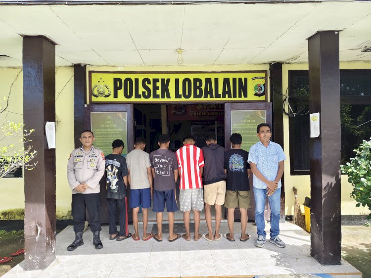 Polsek Lobalain Gerak Cepat, 6 Terduga Pengeroyok di Helebeik Ditangkap