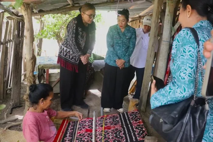 Perkuat Sinergi di Rote Ndao, Staf Ahli PKK NTT Kawal Produk Lokal Masuk NTT Mart dan Gelar Aksi Sosial