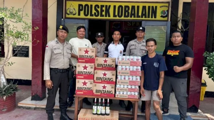Tekan Tindak Pidana, Polsek Lobalain Gencarkan Operasi Miras Tak Berizin