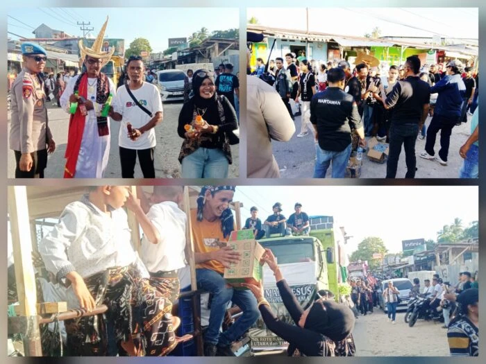 SMSI dan Polres Salurkan Ribuan Minuman Dingin di Pos Utomo