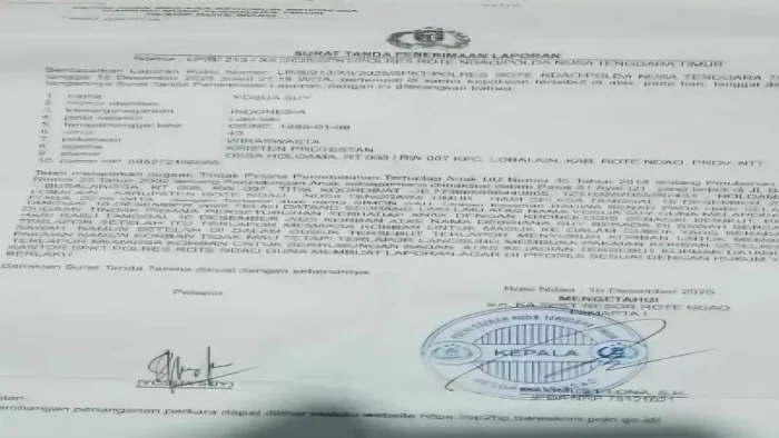 PIAR NTT Ultimatum Polres Rote Ndao, Penanganan Kasus Anak Dinilai Lamban