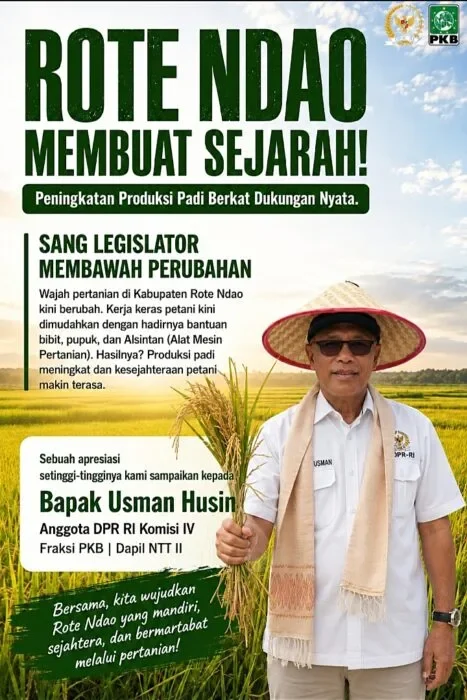Dorong Modernisasi di Rote Ndao, Usman Husin Fasilitasi Alsintan hingga Bibit Unggul bagi Petani