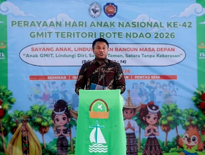Hadiri HAN ke-42 di Betania Ba’a, Bupati Paulus Ajak Gereja Bersinergi Lindungi Anak